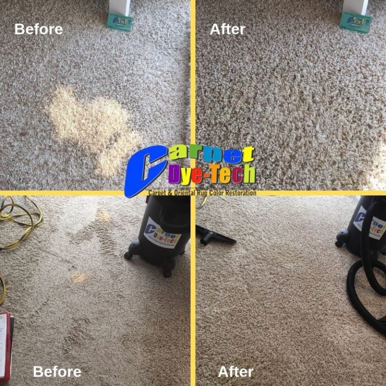 Bleach Damaged Stain Recolor Carpet Repair Carpet DyeTech Atlanta