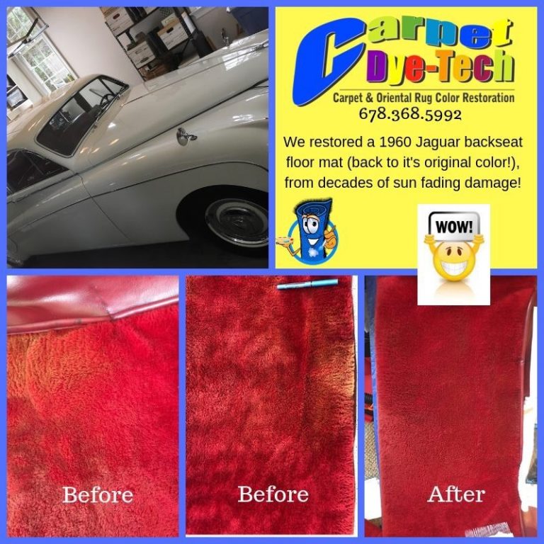 Carpet Dyeing of Recreational Vehicles, RVs, Automobiles, Exotic Cars