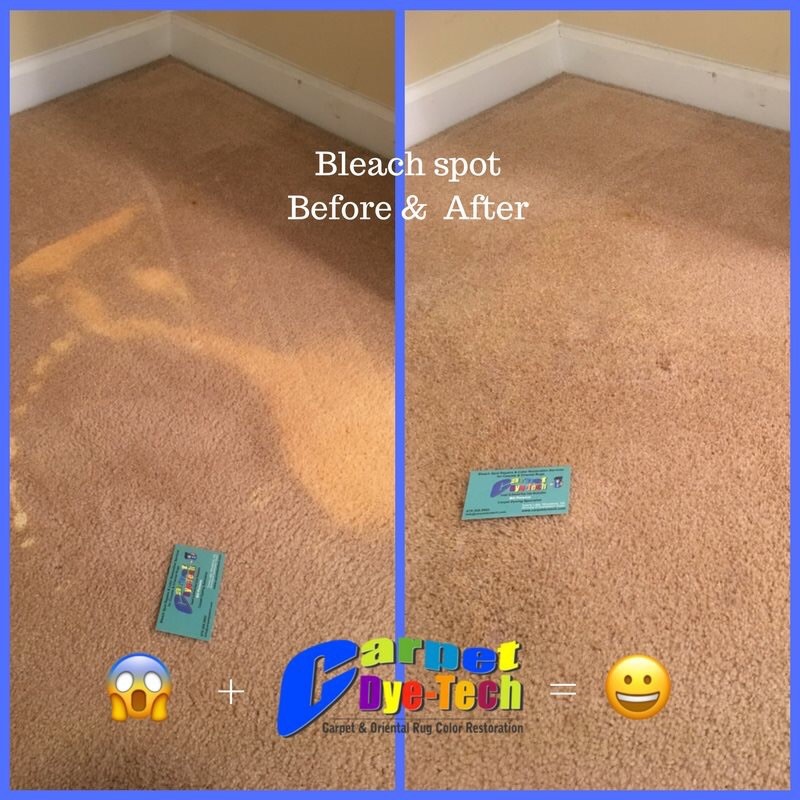 Bleach Damaged Stain Recolor Carpet Repair Dye Tech Atlanta Ga Area Rug Dyeing Certified Specialists Spot Permanent Removal Sun Damage