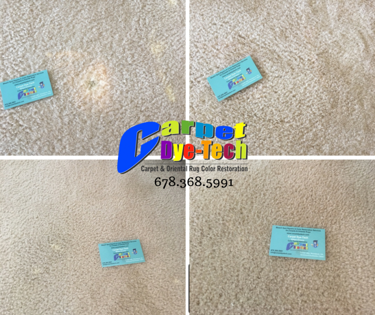 Bleach Damaged Stain Recolor Carpet Repair Carpet DyeTech Atlanta